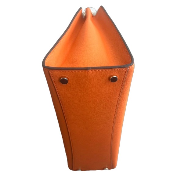 NWOT Kate Spade Medium Satchel & Twilly | Voyage Grain Textured Leather | Orange - Picture 5 of 8